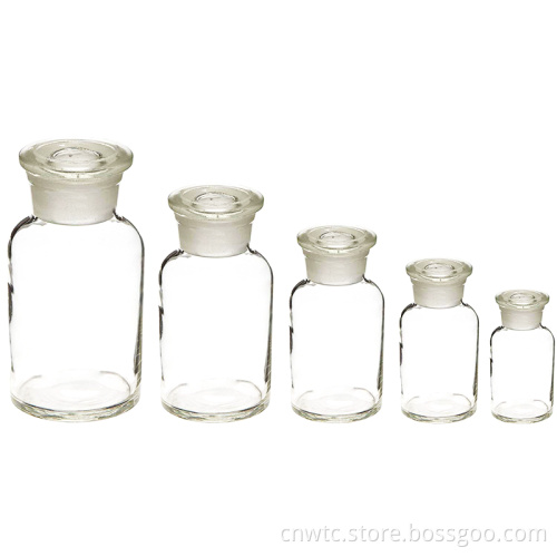 Lab Disposables: A Comprehensive Collection of Glass Reagent Bottles in Various Sizes